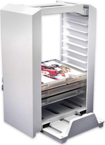 Βάση Στήριξης Κονσόλας & Φόρτισης Χειριστηρίων Dobe με 12 Θήκες Παιχνιδιών για PS3/PS4/Xbox 360/Xbox One Λευκό