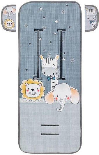 Κάλυμμα Καροτσιού Interbaby Animalitos Αντιιδρωτικό 34x84cm Γαλάζιο