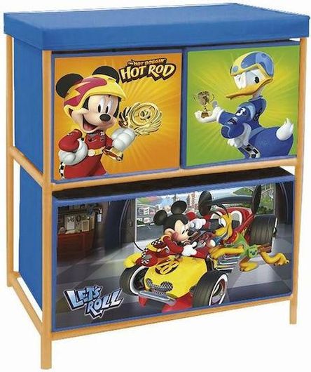 Παιδική Συρταριέρα Αποθήκευσης Arditex Mickey Roadster Racers 53x30x60cm Πολύχρωμο