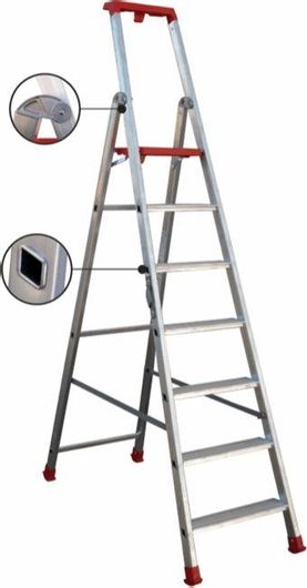 Σκάλα Αλουμινίου Profal 204501 Ενισχυμένη Marea 5+1