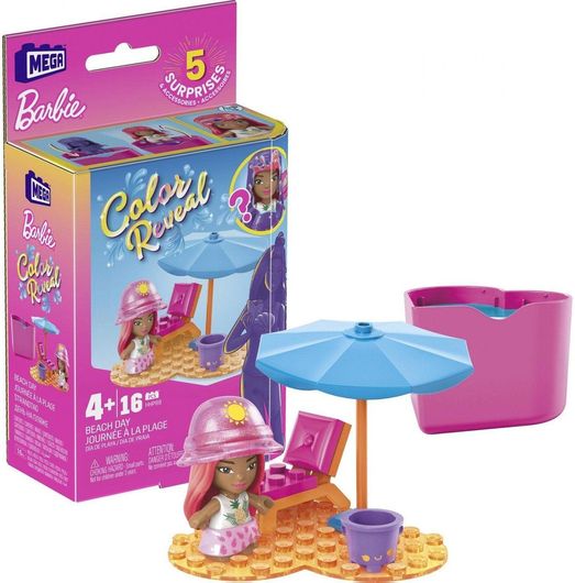 Τουβλάκια Mega Bloks Barbie Color Reveal 16τμχ για 4+ Ετών