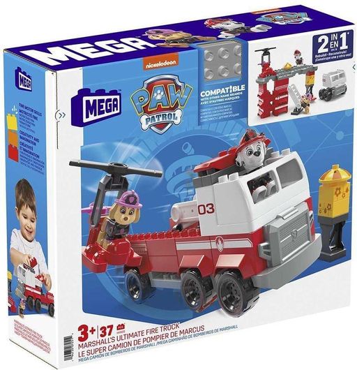 Τουβλάκια Mega Bloks Paw Patrol Marshalls Ultimate Fire Truck 37τμχ για 3+ Ετών