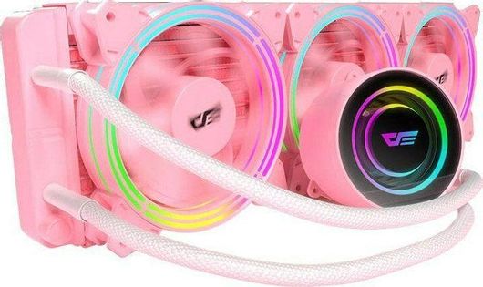 Υδρόψυξη Επεξεργαστή Darkflash TR-360 RGB Τριπλού Ανεμιστήρα 120mm Ροζ