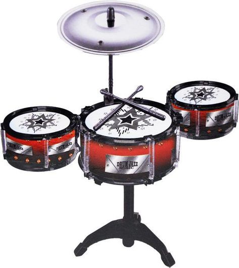 Παιδικά Drum Jazz Σετ με 3 Τύμπανα TH688-8 για 3+ Ετών Κόκκινο