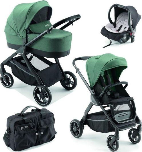 Πολυκαρότσι Pali Pratic Nero 3 in 1 Cromato Από Νεογέννητο Πράσινο