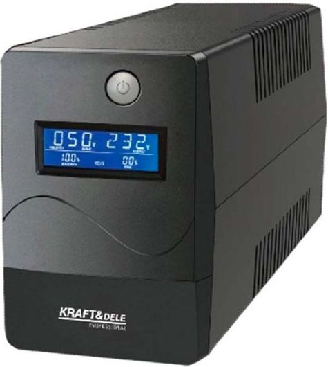 UPS Kraft&Dele 1000VA LCD Line Interactive KD-1928 Μαύρο