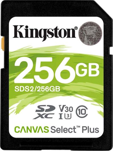 Κάρτα Μνήμης Kingston Canvas Select Plus SDXC 256GB Class 10 U3 V30 UHS-I