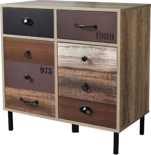 Μπουφές Liberta Number Ξύλινος με Συρτάρια 75.8x39.6x80.1cm Sonoma