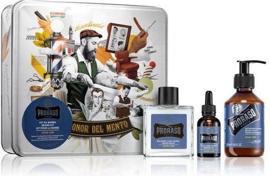 Σετ Περιποίησης Γενειάδας Proraso Azur Lime Beard Set Beard Shampoo 200ml & Beard Balm 100ml & Beard Oil 30ml 3τμχ