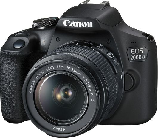 DSLR Φωτογραφική Μηχανή Canon EOS 2000D + EF-S 18-55mm IS II Μαύρο