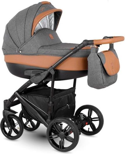 Πολυκαρότσι Camarelo Baleo 3 σε 1 για Νεογέννητα Ba1 62x111x94cm Γκρι