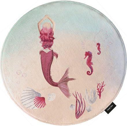 Παιδικό Χαλί Saint Clair Στρογγυλό με Διάμετρο 100cm Mermaid 100% Πολυεστέρας με Memory Foam Πολύχρωμο