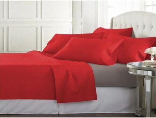 Σετ Σεντόνια Υπέρδιπλα Γαρύφαλλο 7367 220x250cm Κόκκινο