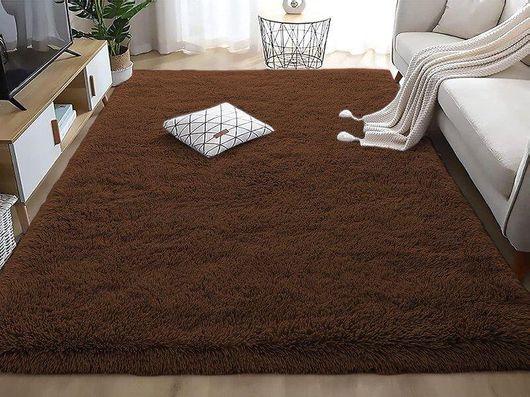 Χαλί Γαρύφαλλο 20120 Fluffie με Αντιολισθητικό Πάτο 140x200cm Καφέ