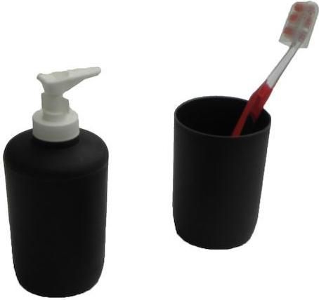 Σετ Μπάνιου Viopros 552831_1_987 Πλαστικό 2τμχ Μαύρο