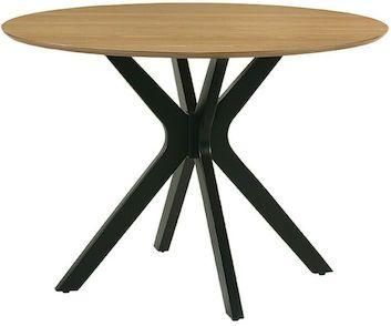 Τραπέζι Τραπεζαρίας Liberta Boomerang Στρογγυλό Ξύλινο 110x110x74cm