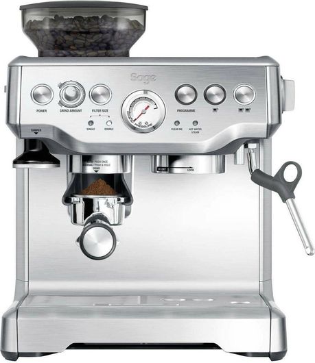 Μηχανή Espresso Sage The Barista Express Αυτόματη 1850W Πίεσης 15bar με Μύλο Άλεσης Ασημί