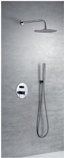 Σετ Μίκτης Τηλέφωνο & Κεφαλή Ντουζ Εντοιχισμού Imex Line GPD038 Ντουζιέρας 2 Εξόδων Chrome