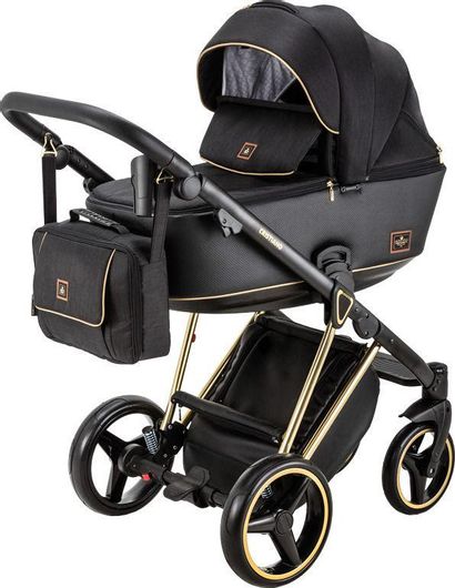 Πολυκαρότσι Μωρού Adamex Cristiano CR407-1 2σε1 για Νεογέννητα 72x42x60 Μαύρο