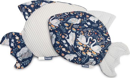 Μαξιλαράκι Καροτσιού Sensillo Fish Velvet Pillow Fauna Flora Γκρι