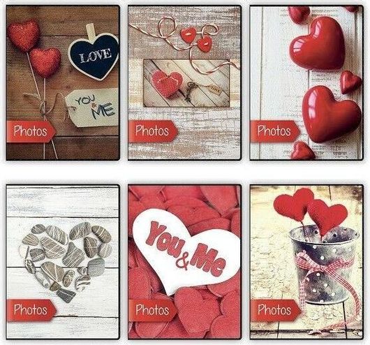 Mini Album Cuore 10x15cm cm 40 φωτογραφιών Πολύχρωμο