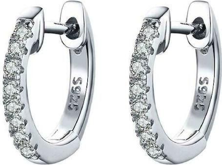 Γυναικεία Σκουλαρίκια Bamoer SCE498-A Κρίκοι από Ασήμι 925