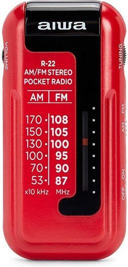 Aiwa R-22RD Φορητό Ραδιόφωνο Μπαταρίας Κόκκινο