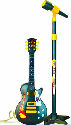 Μουσικό Παιχνίδι Zita Toys 008.06017MIC-B Ηλεκτρική Κιθάρα με Μικρόφωνο για 3+ Ετών