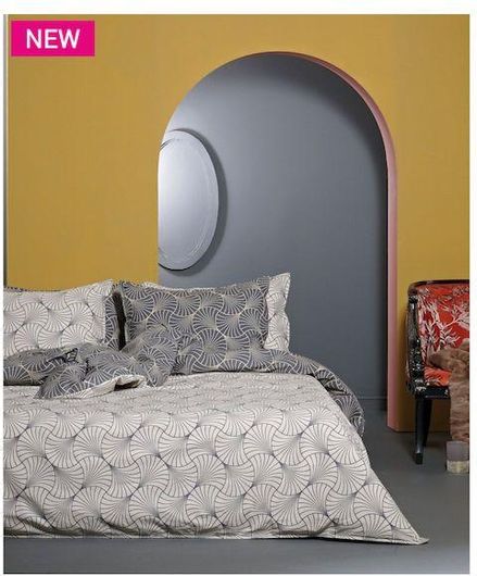 Σετ Μαξιλαροθήκες Kentia Daphne 15 Σχέδιο Πανωσέντονου 50x70cm 2τμχ Γκρι