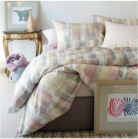 Σετ Μαξιλαροθήκες Melinen Γαλήνη Παστέλ Σχέδιο Πανωσέντονου 50x70cm 2τμχ Μπεζ