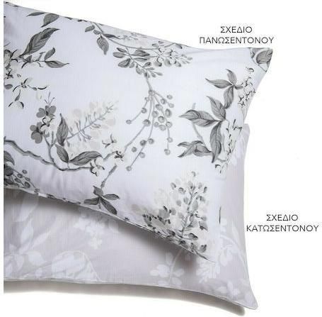 Σετ Μαξιλαροθήκες Melinen Frida  50x70cm 2τμχ Γκρι