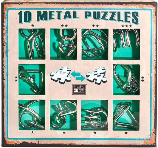Γρίφος Eureka 10 Puzzles Μεταλλικό Green για 8+ Ετών