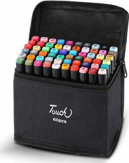 Μαρκαδόροι Ζωγραφικής Board & Fine με 2 Μύτες 60τμχ Πολύχρωμο