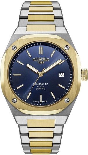 Ανδρικό Ρολόι Roamer 854833474550 Μεταλλικό Μπρασελέ Χρυσό