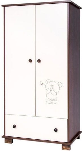 Παιδική Ντουλάπα Drewex Bear & Butterfly 83x48x160cm Λευκό