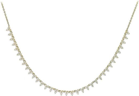 Γυναικείο Κολιέ Ortaxidis oro138 14Κ με Ζιργκόν Χρυσό