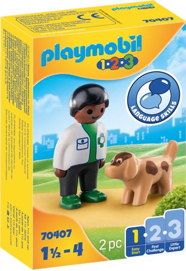 Playmobil 70407 Κτηνίατρος με Σκυλάκι για 18+ Μηνών