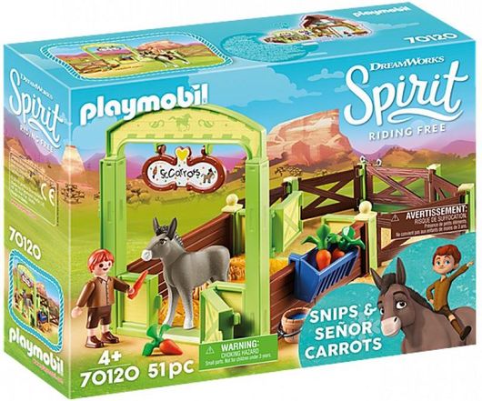 Playmobil 70120 Spirit Ο Σνιπς με το Αλογο του Σενιόρ Κάροτς για 4+ Ετών