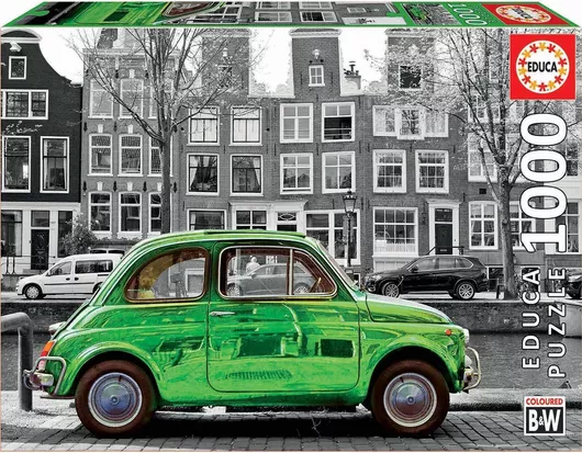 Puzzle B&W Car in Amsterdam 2D 1000 Κομμάτια