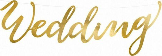 Γιρλάντα Grl38019 Γάμου 16.5x45cm Χρυσό
