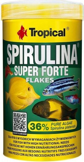 Τροφή Ψαριών Tropical Spirulina Super Forte 36% 1000ml