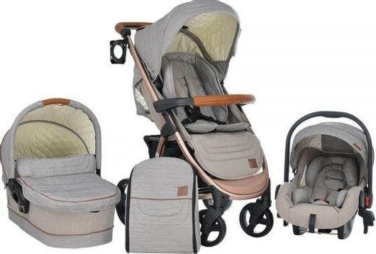 Καρότσι Μωρού Bebe Star 310-182 για Νεογέννητο Μπεζ