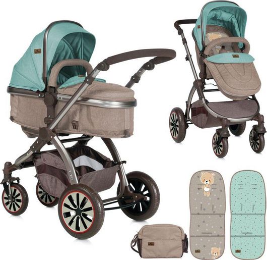 Πολυκαρότσι Lorelli Lorelli Aurora 2 in 1 Beige & Green Bear
