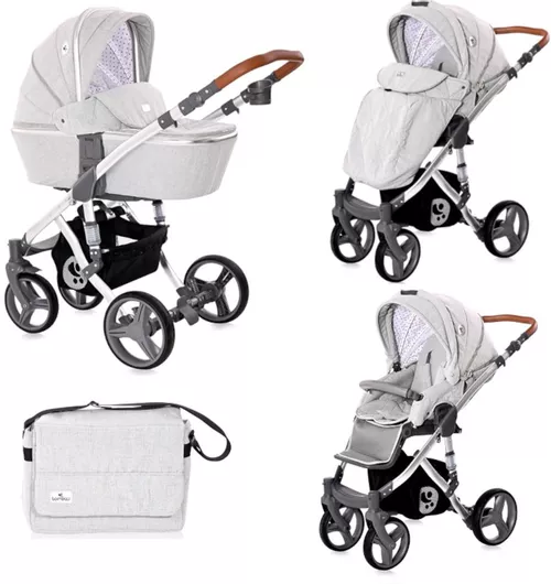 Πολυκαρότσι Lorelli Rimini 2 in 1 Grey & Black Dots