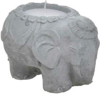 Αρωματικό Κερί Inart σε Βάζο Σιτρονέλα 17x11cm Γκρι