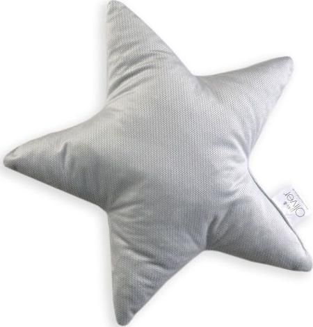 Διακοσμητικό Μαξιλάρι Κούνιας Baby Oliver Αστέρι 37x37cm Γκρι