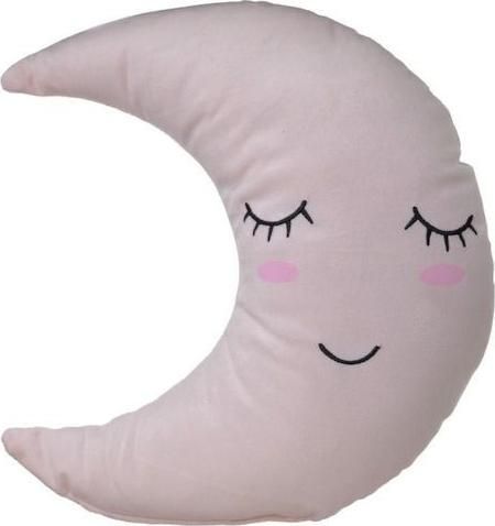 Διακοσμητικό Μαξιλάρι Click Κούνιας Φεγγάρι 34x34cm Ροζ