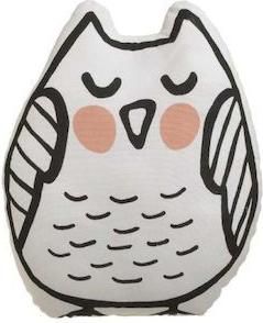 Διακοσμητικό Μαξιλάρι Click Κούνιας Κουκουβάγια 35x40cm Λευκό