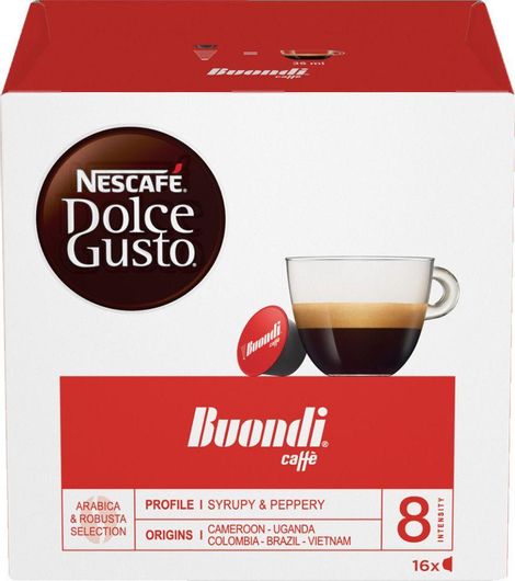 Κάψουλες Espresso Nescafe Buondi Συμβατές με Μηχανή Dolce Gusto 16τμχ