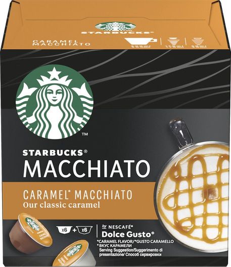 Κάψουλες Macchiato Starbucks Machiatto Caramel Συμβατές με Μηχανή Dolce Gusto 12τμχ